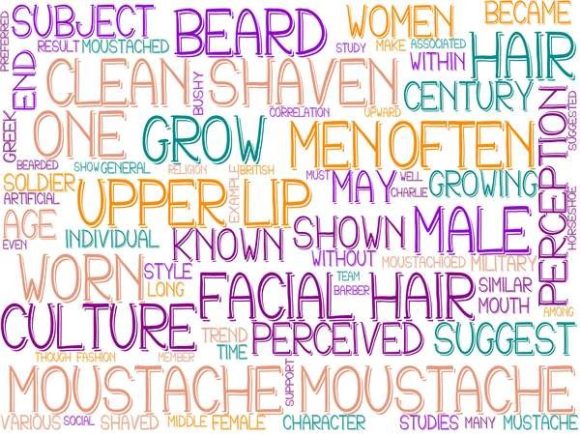 Moustache Wordcloud Background: A Distinctive Visual Resource for Creative Projects