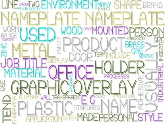 Nameplate Wordcloud Sublimation Tumbler