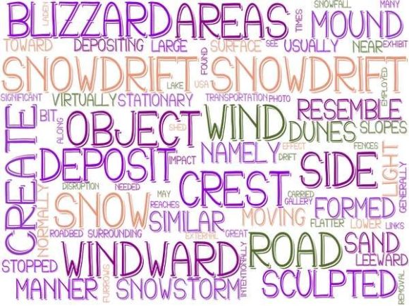 Snowdrift Wordcloud Sticker